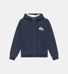 Veste courte droite zippée capuche doublure sherpa Quiksilver