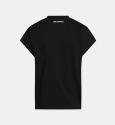 T-shirt col rond à strass Karl Lagerfeld