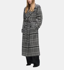 Manteau long imprimé pied-de-poule Karl Lagerfeld