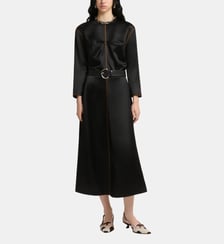 Robe longue et fluide surpiqûres contrastées Marni