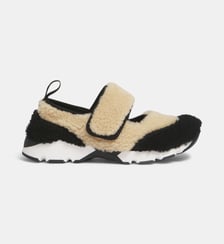 Baskets basses Mary Jane en peau lainée cuir Marni