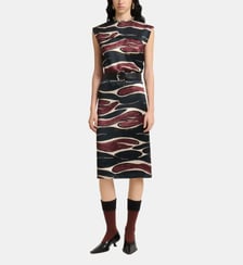 Robe ajustée sans manches imprimé Marni