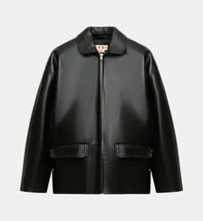 Veste droite en cuir Marni