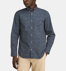Chemise droite à col Italien Eden Park
