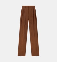 Pantalon droit à taille haute Pleated Stella McCartney