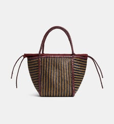 Sac à main panier Rubens stripe cuir Vipera
