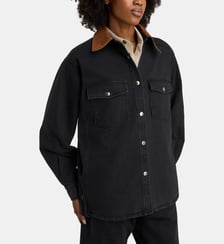 Surchemise en denim à col velours côtelé System