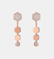 Boucles d'oreilles en or rose et diamants Chaumet