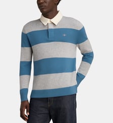Pull Polo en laine à rayures Gant