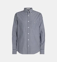 Chemise rayée à col américain en coton Gant