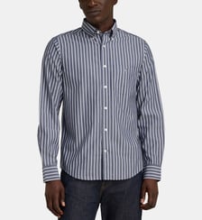 Chemise rayée à col américain en coton Gant