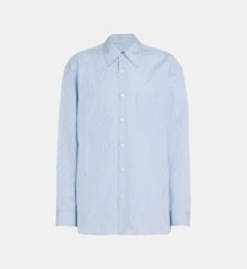 Chemise oversized à col italien Solid Homme