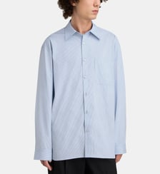 Chemise oversized à col italien Solid Homme