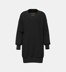 Robe en maille à col V et manches longues Guess