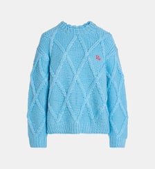 Pull grosse maille losanges laine  Stine Goya