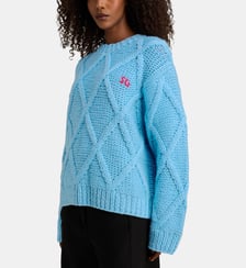 Pull grosse maille losanges laine Stine Goya