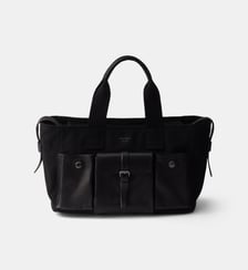 Grands cabas Route en toile et cuir Prada