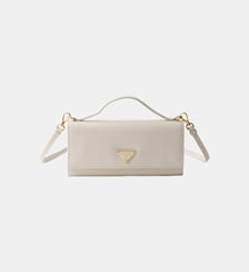 Portefeuille à bandoulière en cuir Saffiano Prada