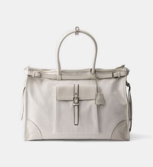Sac Cabas Bonnie en denim et cuir Prada