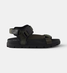 Sandales sportives en cuir velours et toile Prada