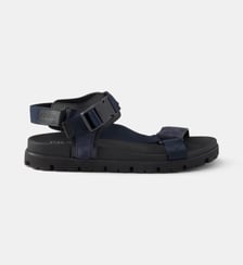 Sandales sportives en cuir velours et toile Prada