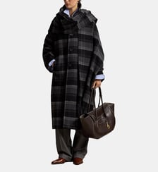 Manteau long droit en laine à écharpe intégrée Polo Ralph Lauren