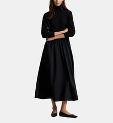 Robe longue en crêpe et laine Polo Ralph Lauren