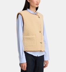 Veste sans manche Vas réversible effet sherpa et effet suède Leon & Harper