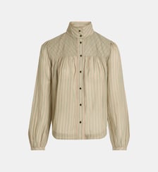Chemise Candela à col montant coton bio Leon & Harper