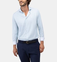 Chemise Slim Fit à Col Italien El Ganso