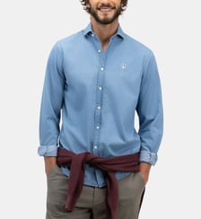 Chemise en denim à col italien El Ganso