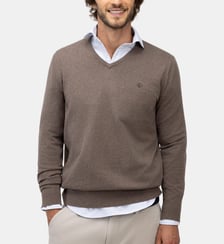 Pull col V en coton El Ganso