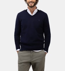 Pull en coton à col V El Ganso