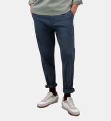 Pantalon chino bleu marine à lavage classique El Ganso