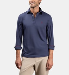 Polo à manches longues bleu marine sépia El Ganso