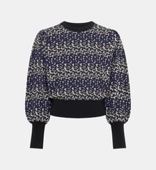 Top à col rond jacquard Molli