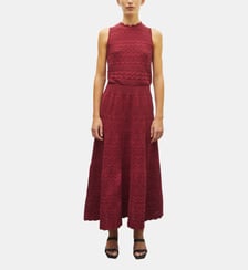 Robe longue en maille croquet Molli