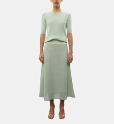 Top col rond en maille pointelle Molli