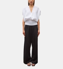 Top col V en maille organza Molli