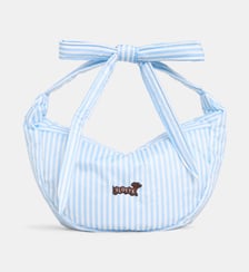 Sac cabas Bow matelassé à rayures Flotte