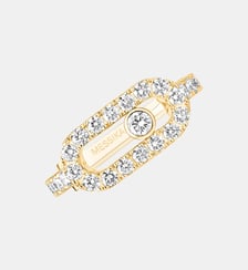 Mono Clip d'oreille en or jaune et pavé diamants Messika