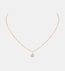 Collier en or jaune et diamant taille coeur Messika