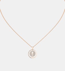 Collier en or rose avec médaille réversible pavée diamants - Petit modèle Messika