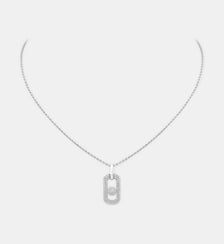 Collier en or blanc et pavé diamants Messika