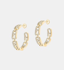 Créoles en or jaune et diamants - Petit modèle Messika