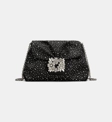 Sac Bouquet Strass Hotfix Drapé Mini Roger Vivier