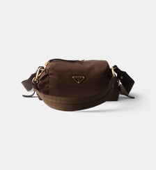 Petit sac porté épaule Explore en Re-Nylon et cuir Prada