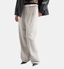Pantalon large en coton molletonné Prada
