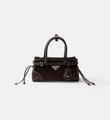 Petit sac Bonnie velours côtelé et cuir Prada