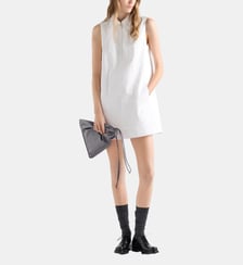 Mini-robe chino à fermeture à glissière Prada